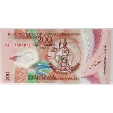 VANUATU 2014 . TWO HUNDRED 200 VATU BANKNOTE